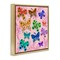 Stupell Industries Bright Patterned Butterflies Floating Frame Design by Kay Widdowson
